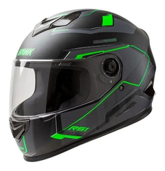 CASCO HAWK RS1 ALPHA NEGRO VERDE - comprar online