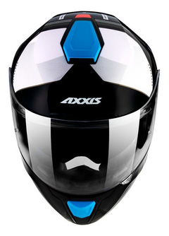 CASCO AXXIS GECKO SV EPIC B7 AZUL BRILLO - FRASER MOTOS