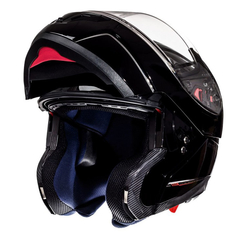 CASCO ATOM SOLID NEGRO BRILLO