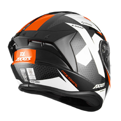 CASCO AXXIS DRAKEN X-ROAD B5 NEGRO/BLANCO/NARANJA BRILLO - FRASER MOTOS