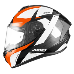 CASCO AXXIS DRAKEN X-ROAD B5 NEGRO/BLANCO/NARANJA BRILLO