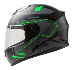 CASCO HAWK RS1 ALPHA NEGRO VERDE en internet