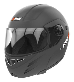 CASCO HAWK RS5 FLIP UP REBATIBLE NEGRO BRILLO - comprar online