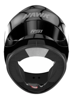 CASCO HAWK RS1 NEGRO BRILLO - FRASER MOTOS