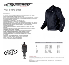 CAMPERA MOTO AGV SPORT BLAST NEGRA - tienda online