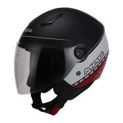 CASCO BEAT STRADA NEGRO BLANCO ROJO