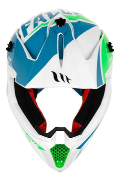 CASCO FALCON INTERPOSE C7 AZUL PERLA BRILLO - FRASER MOTOS