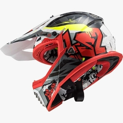 CASCO 437 FAST CRUSHER BLACK RED - FRASER MOTOS