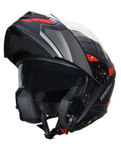 CASCO PUNTO EXTREMO 935SV WAY ROJO NEGRO REBATIBLE