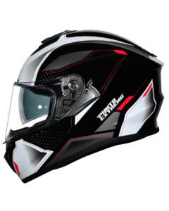 CASCO DOBLE VISOR 981 PUNTO EXTREMO ROJO BLANCO en internet