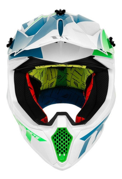 CASCO FALCON INTERPOSE C7 AZUL PERLA BRILLO en internet