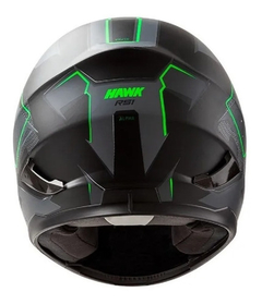 CASCO HAWK RS1 ALPHA NEGRO VERDE - tienda online