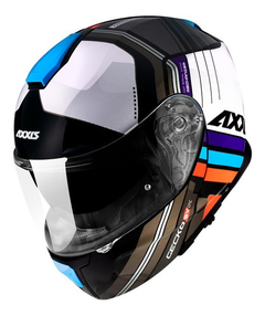 CASCO AXXIS GECKO SV EPIC B7 AZUL BRILLO - comprar online