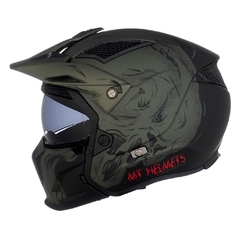 CASCO DESMONTABLE STREETFIGHTER A6 VERDE MATE - comprar online