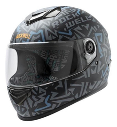 CASCO ROCKWELL 929 PLAIN NEGRO GRIS MATE NO HAWK