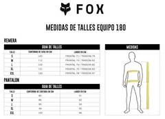 CONJUNTO MOTOCROSS FOX 180 LEED NEGRO GRIS - FRASER MOTOS