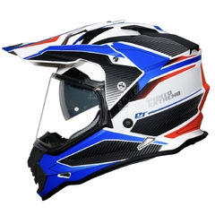 CASCO PUNTO EXTREMO 632 DAKAR AZUL ROJO NEGRO