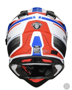 CASCO PUNTO EXTREMO 632 DAKAR AZUL ROJO NEGRO - FRASER MOTOS