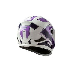 CASCO HAWK RS1 ALPHA BLANCO VIOLETA BRILLANTE - tienda online