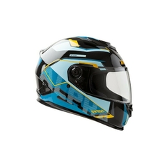 CASCO HAWK RS1 ALPHA NEGRO CELESTE BRILLANTE - FRASER MOTOS