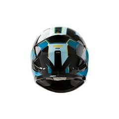 Imagen de CASCO HAWK RS1 ALPHA NEGRO CELESTE BRILLANTE