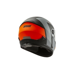 CASCO HAWK RS1 T-RACER NEGRO GRIS/NARANJA FLUO MATE - FRASER MOTOS