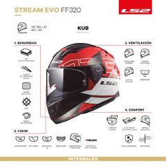 320 STREAM EVO KUB RED-BLACK - FRASER MOTOS