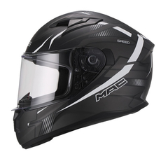 CASCO SPEED RIOT MATT BLACK WHITE