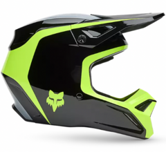 CASCO FOX V1 FLOW NEGRO FLUO BRILLO