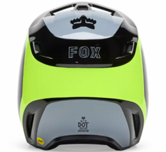 CASCO FOX V1 FLOW NEGRO FLUO BRILLO - tienda online