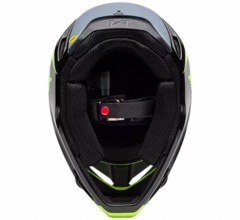 CASCO FOX V1 FLOW NEGRO FLUO BRILLO - FRASER MOTOS