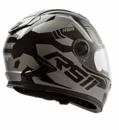 CASCO RS11 REVO NEGRO HAWK DOBLE VISOR - FRASER MOTOS