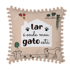 Capa de Almofada Grande - Lar Gato - Pet Friends - 10207