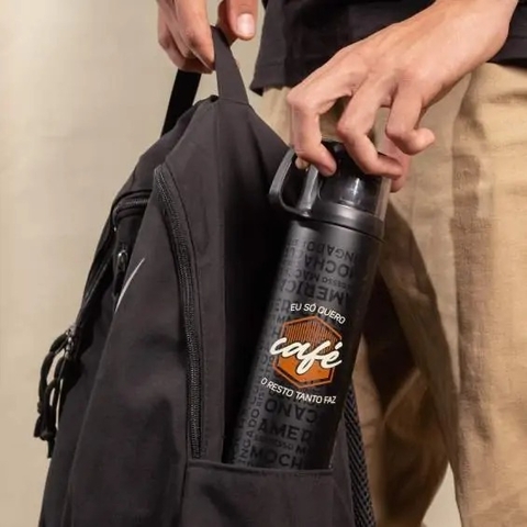 Garrafa Térmica de 500ml com Caneca - Urbano Quero Café