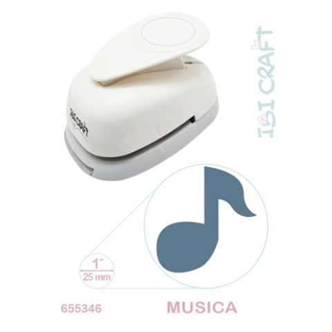 Perforadora para Papel 25mm Musica - Ibi Craft