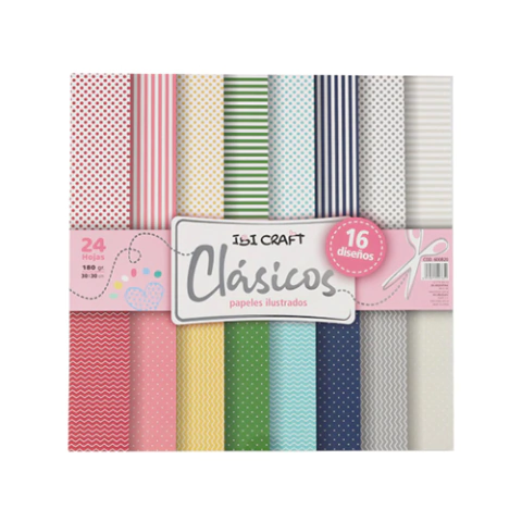 Papeles Especiales 30x30cm "Clásicos" - Ibi Craft