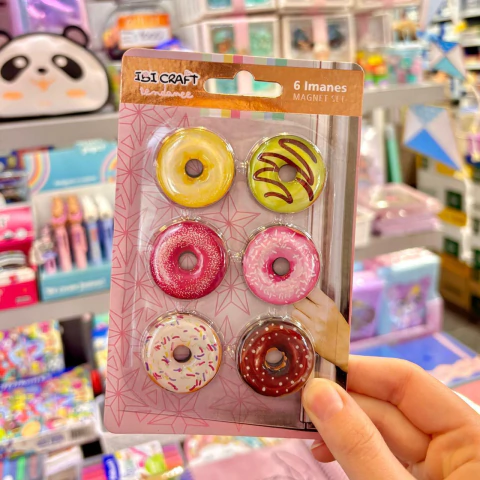 Imanes "Donas" x6 - Ibi Craft