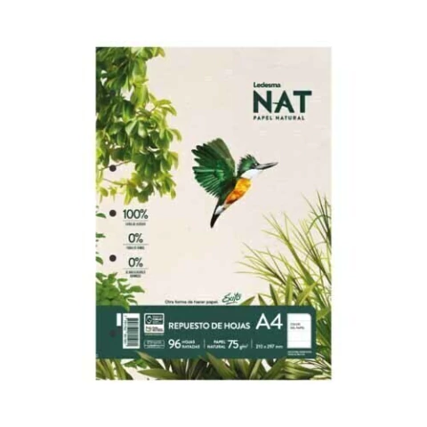 Repuesto NAT Rayado A4 x 96h - Ledesma - - comprar online