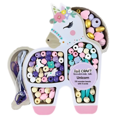 Cuentas de Madera Caja Unicornio - Ibi Craft