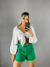 Short Alfaiataria Com Cinto Verde