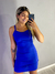 Vestido Canelado Alcinha Azul - comprar online