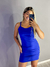 Vestido Canelado Alcinha Azul