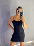 Vestido Canelado Alcinha Preto