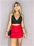 Shorts Saia Crepe Com Detalhe de Cinto Vermelho
