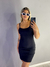 Vestido Canelado Alcinha Preto - comprar online