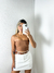 Short Saia Alfaiataria Off com Cinto Marrom - comprar online
