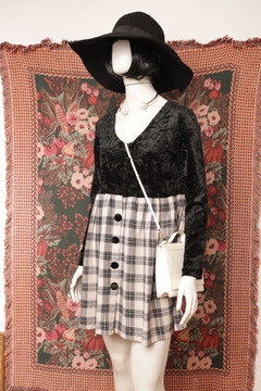Vestido vintage veludo P