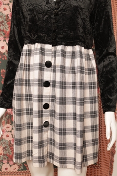 Vestido vintage veludo P - Antonieta Brechó