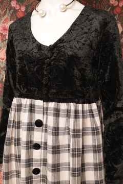 Vestido vintage veludo P - comprar online