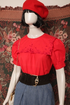 Blusa vintage bordada P/M - comprar online